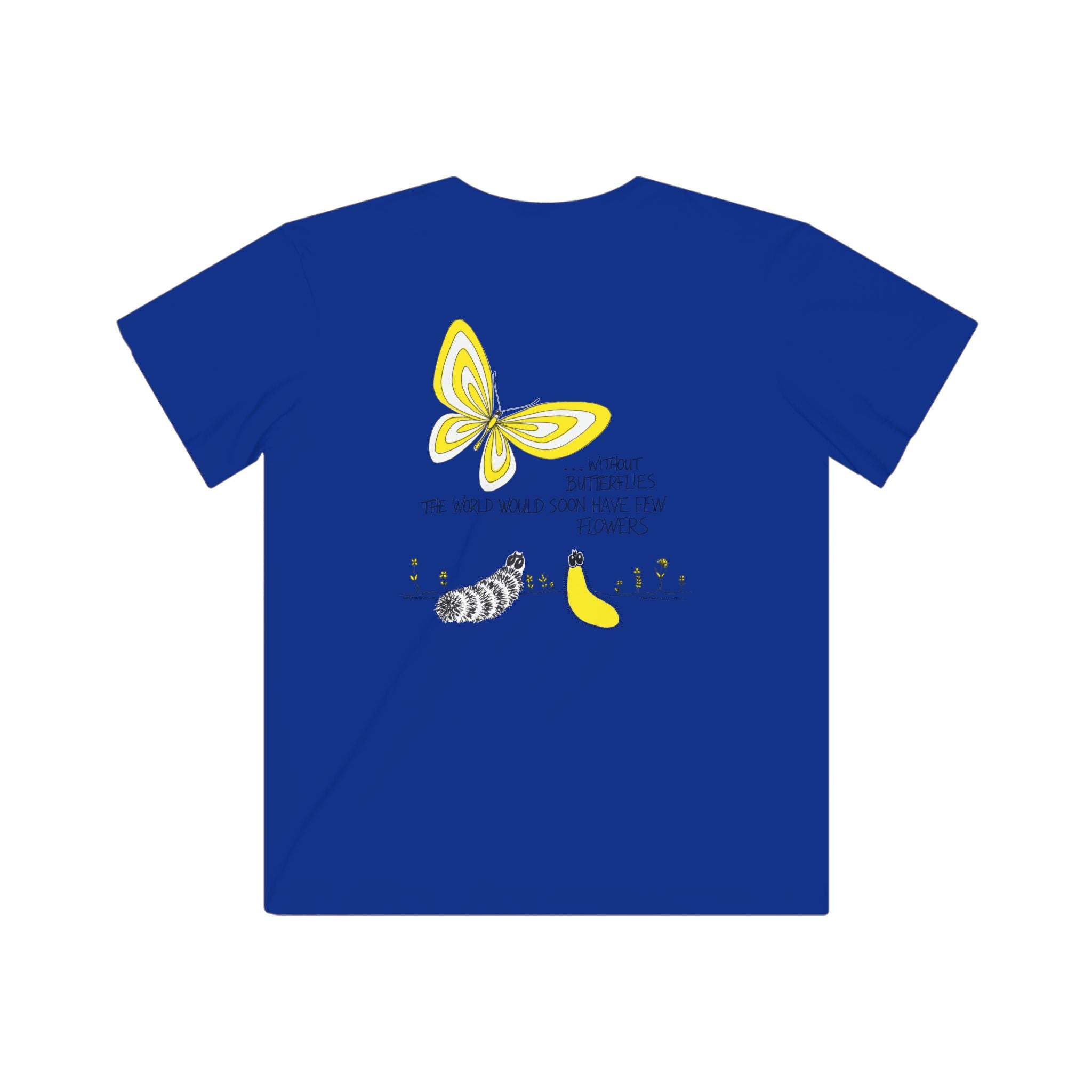 Hope for the Flowers Kids Tee | 100% Cotton | Sunny Caterpillar-to-Butterfly Illustration | Eco-Friendly Inspirational Shirt for Kids
