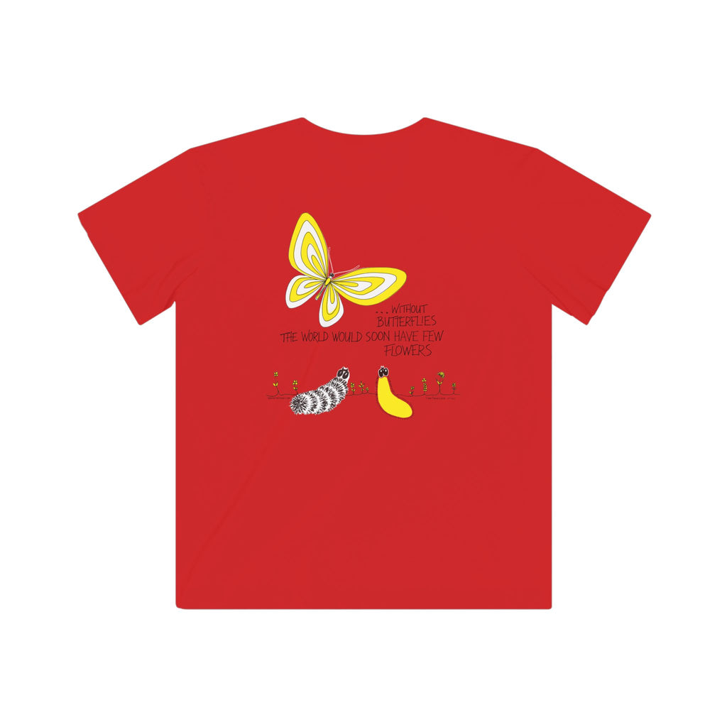 Hope for the Flowers Kids Tee | 100% Cotton | Sunny Caterpillar-to-Butterfly Illustration | Eco-Friendly Inspirational Shirt for Kids