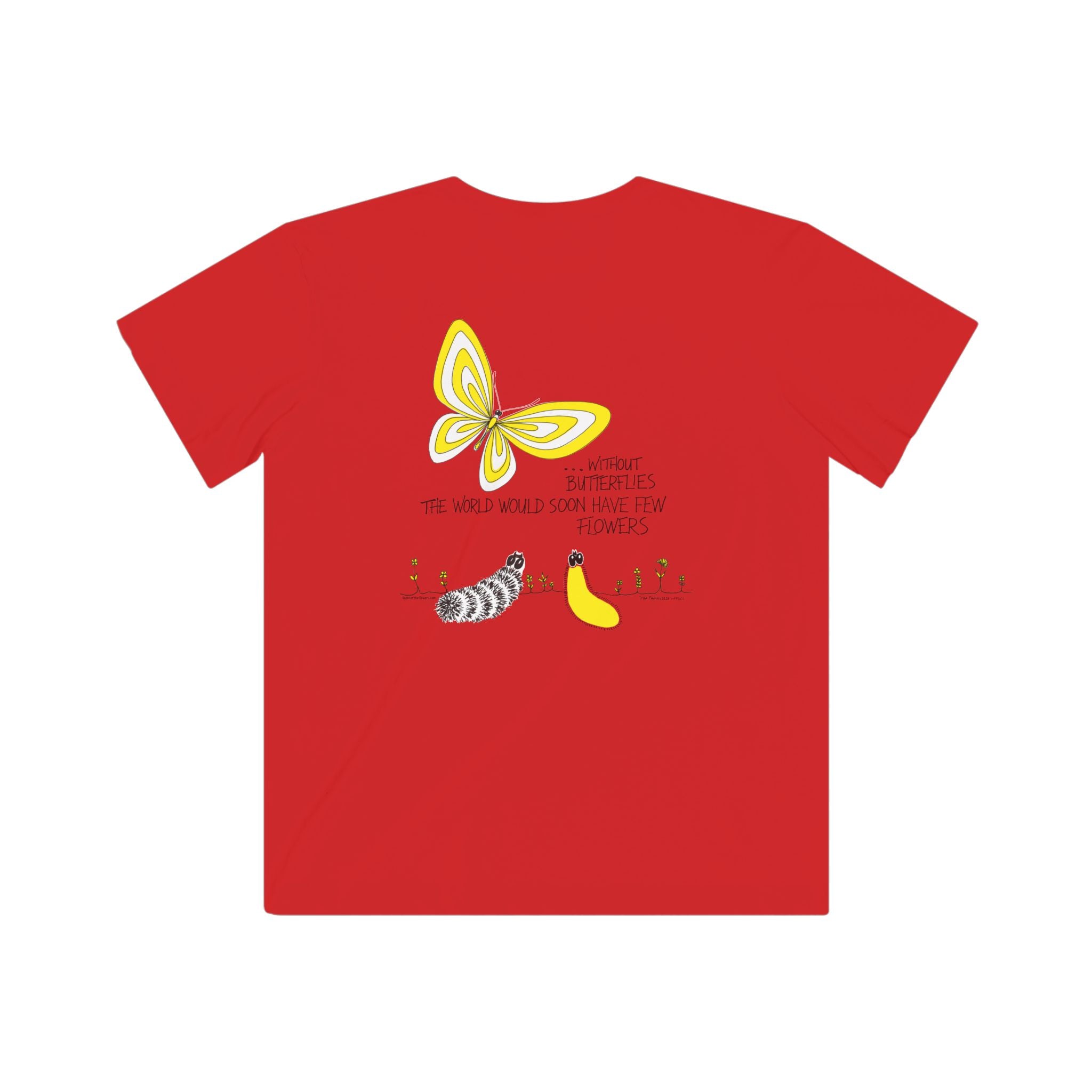 Hope for the Flowers Kids Tee | 100% Cotton | Sunny Caterpillar-to-Butterfly Illustration | Eco-Friendly Inspirational Shirt for Kids