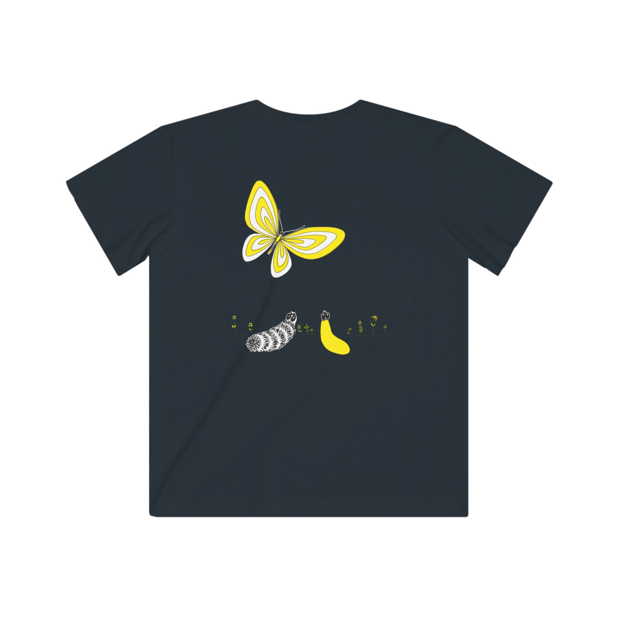 Hope for the Flowers Kids Tee | 100% Cotton | Sunny Caterpillar-to-Butterfly Illustration | Eco-Friendly Inspirational Shirt for Kids