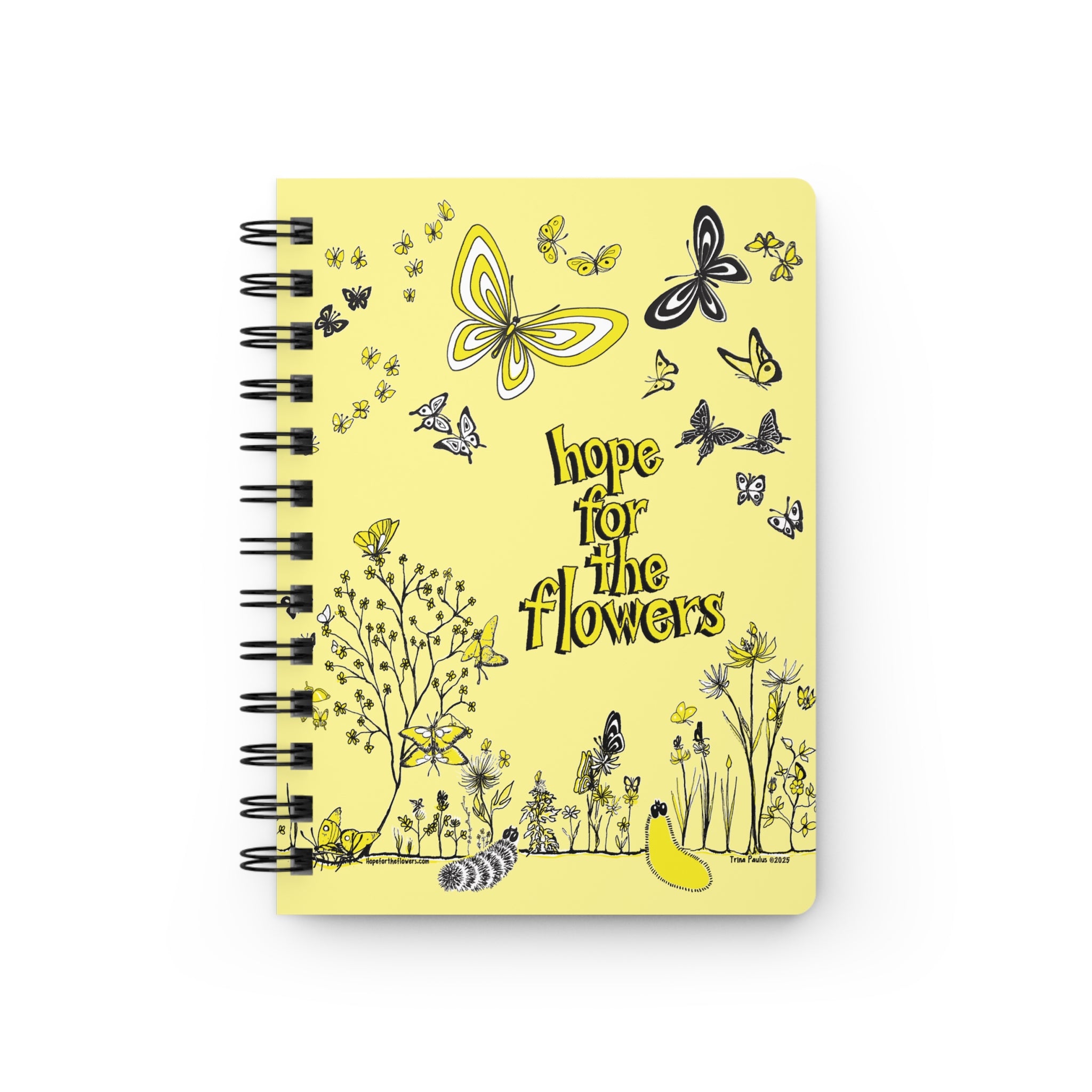 Hope for the Flowers Journal | Butterfly & Wildflower Design | 150-Page Spiral Notebook | Inspirational Gift for Reflection & Creativity