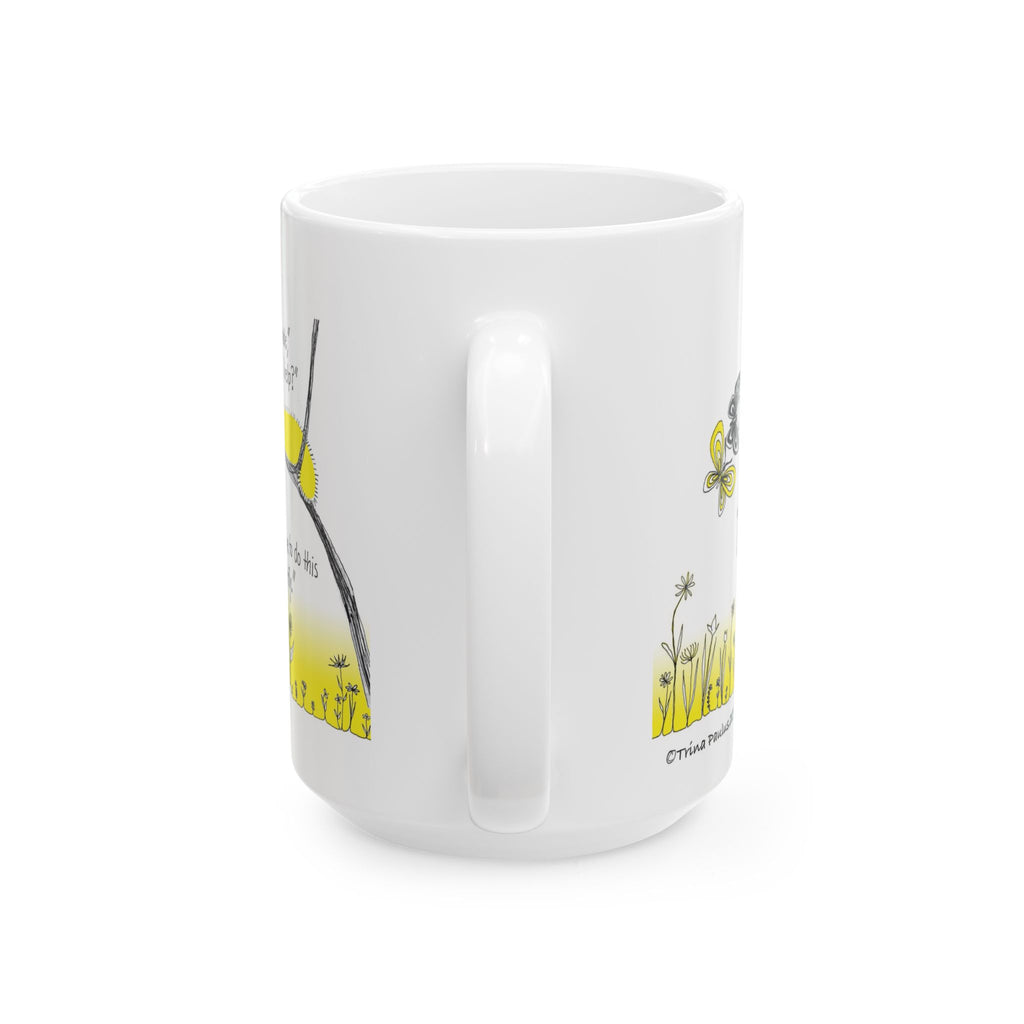 Hope for the Flowers Compassion Gift | “You Seem in Trouble, Can I Help?” Quote| 15 oz Motivational Ceramic Coffee Cup | Eco-Friendly Drinkware